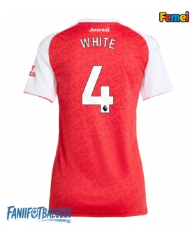 Arsenal Ben White #4 Tricou Fotbal Replică 2025-26 Femei Acasa